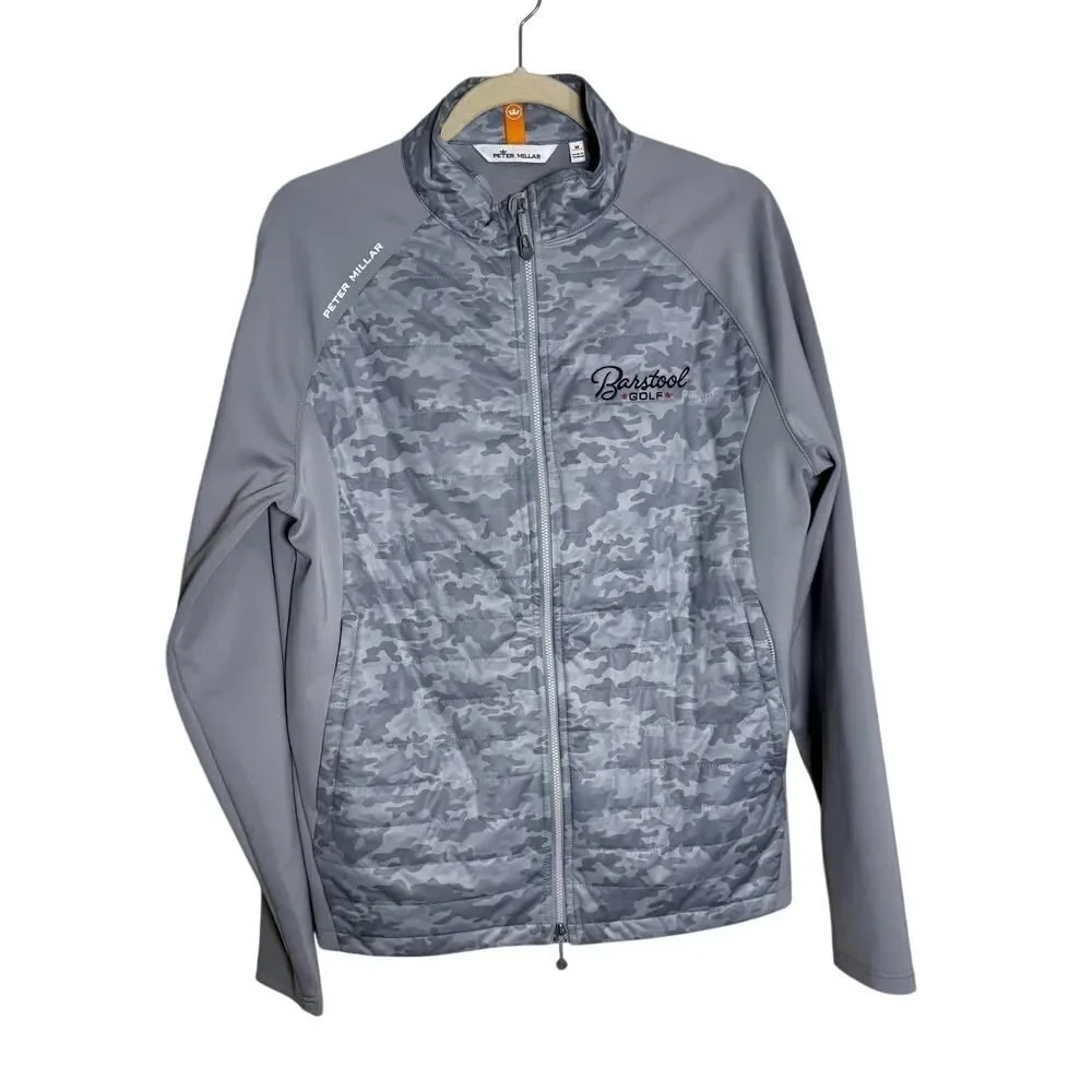 Peter Millar Hyperlight Merge Jacket Gray Camo “Barstool Golf” Men’s Sz. M